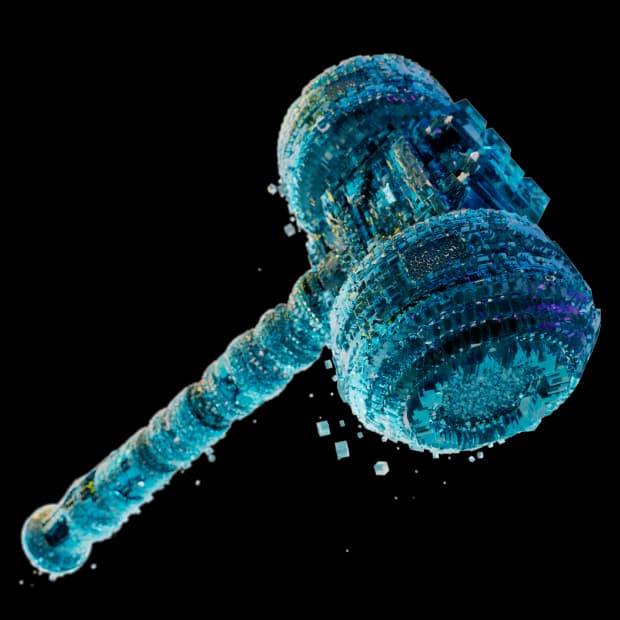 Voxel Kondux hammer asset
